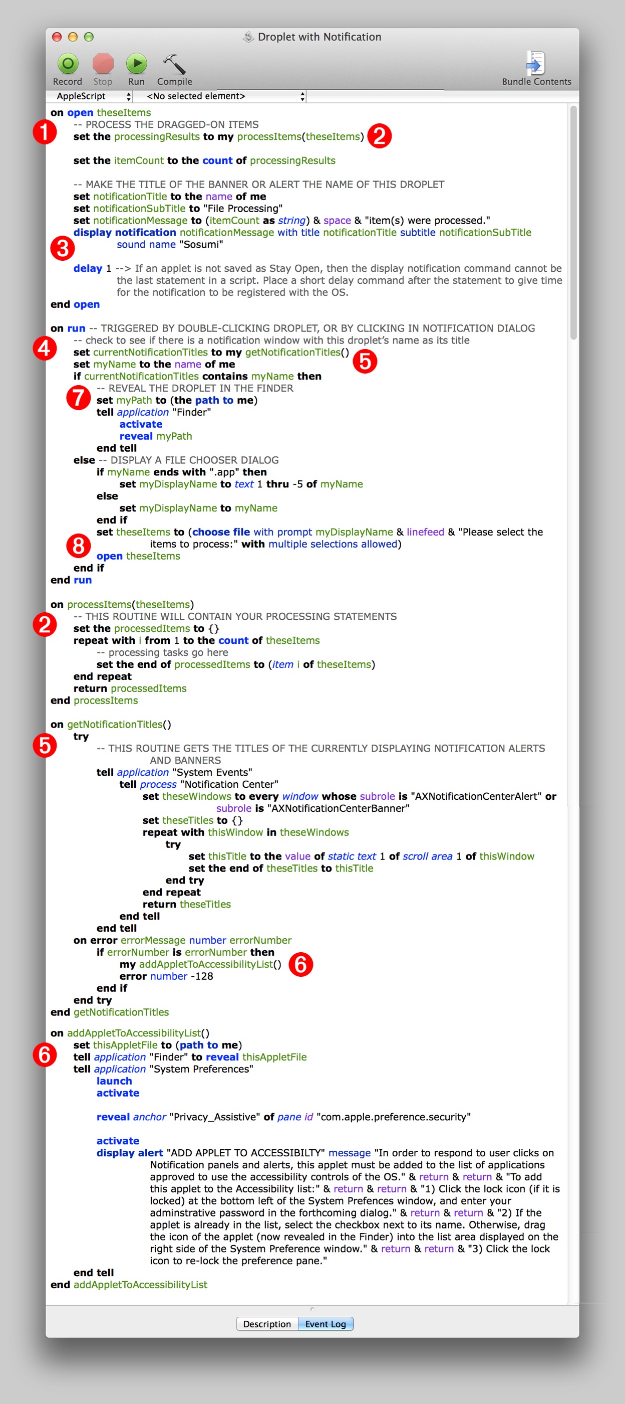 Advanced AppleScript Example Script